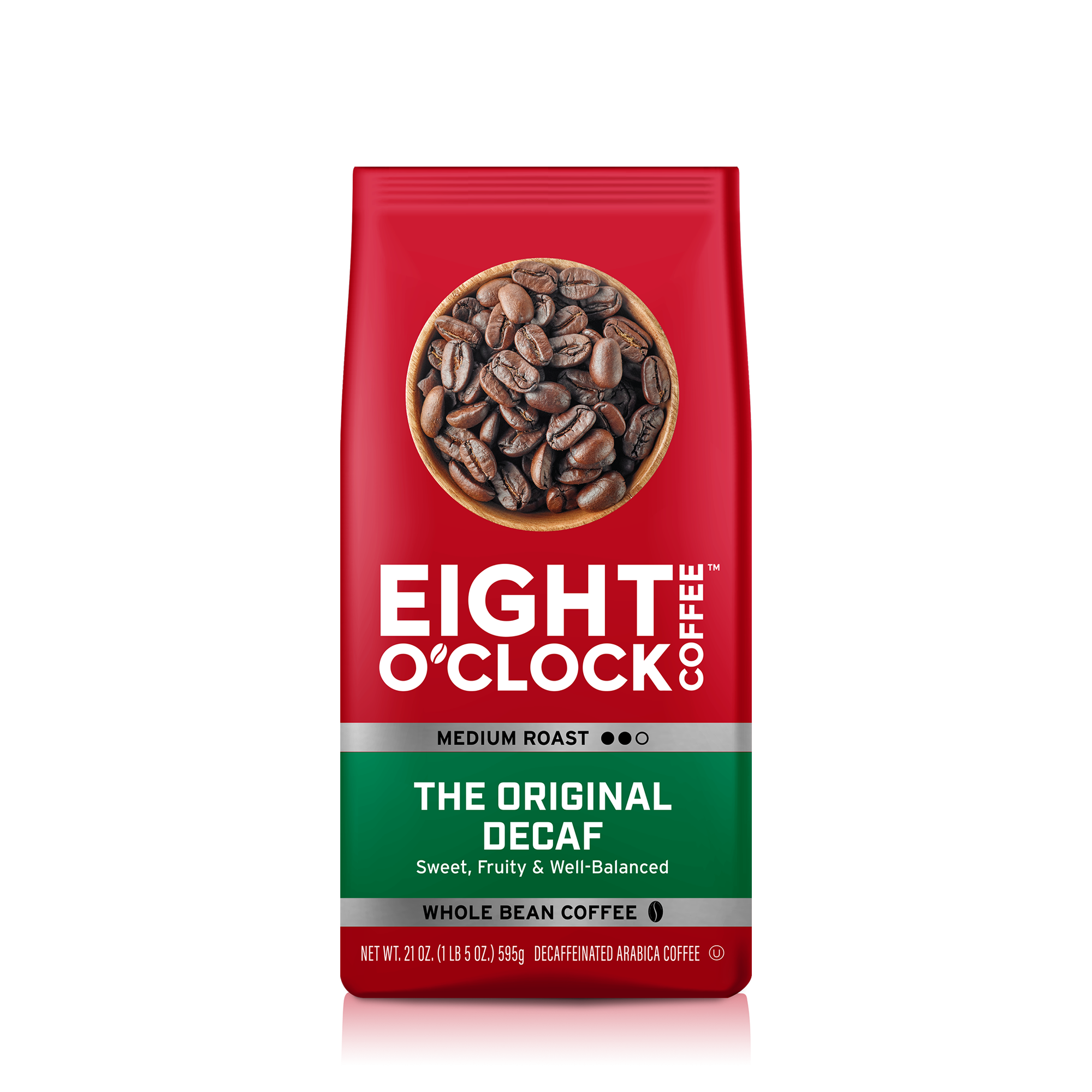 Longevity Coffee DECAFFEINATED Medium-to-Dark Roast, 5 lb BULK BAG WHOLE  BEANS
