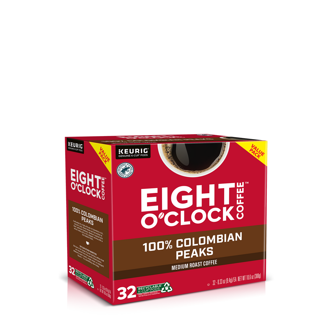 100 Colombian Peaks K Cup Pods Eight O Clock Coffee